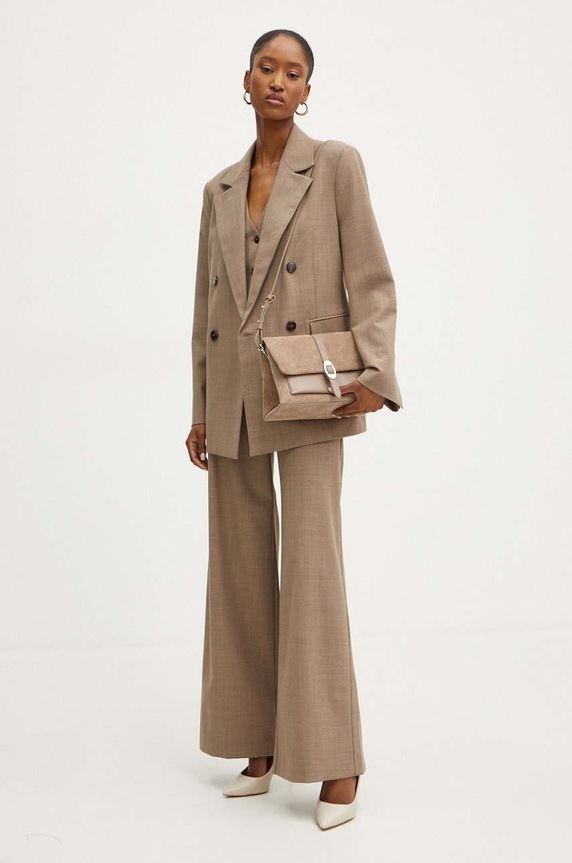 Μπλέιζερ με μίγμα μαλλιού MAX&Co. 2426046022200 μπεζ AW24
