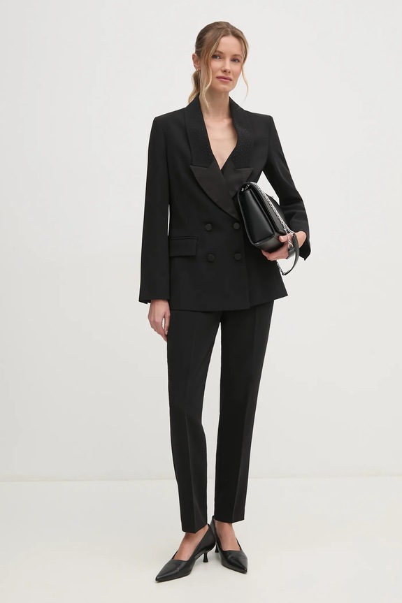Σακάκι Sisley 2GJCLW02H μαύρο AW24