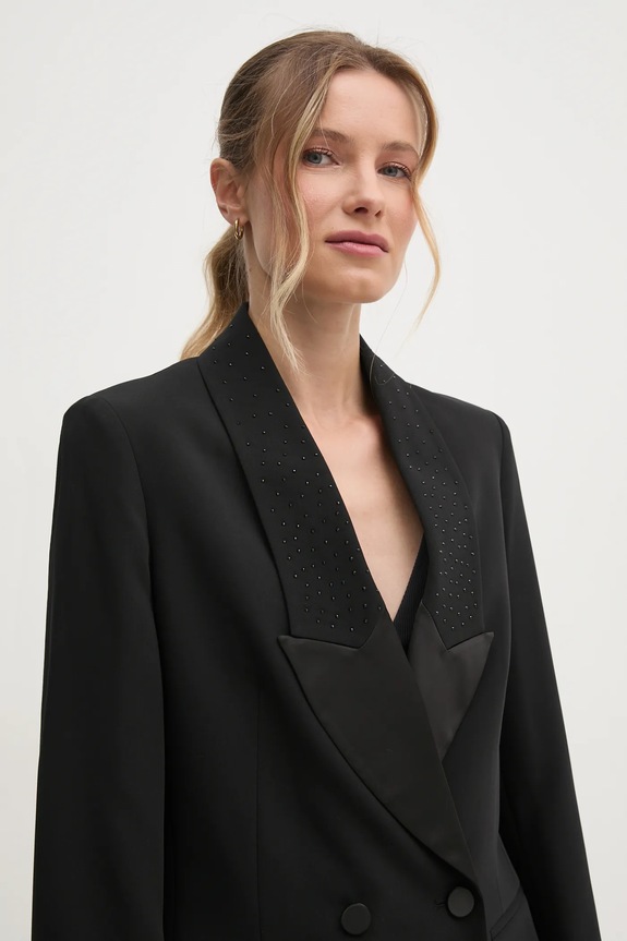 Σακάκι Sisley 2GJCLW02H μαύρο