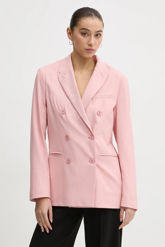Fiorucci marynarka wełniana tkanina różowy W01FMBDO059WO01PN02