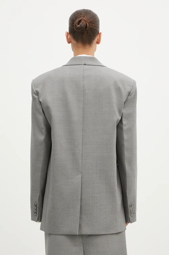 Clothing Sportmax wool blazer Baffo 2422046032600 gray