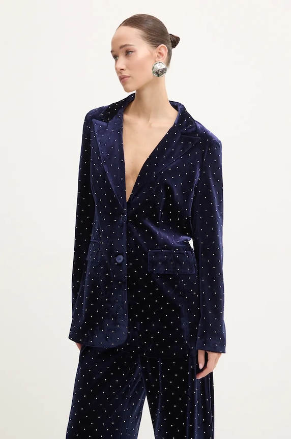 Σακάκι Never Fully Dressed Navy Hot Fix Blazer ύφασμα σκούρο μπλε NFDOU395