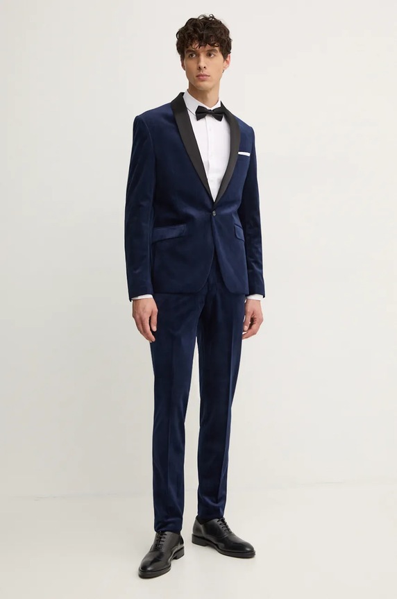 Lindbergh garnitur welurowy tkanina granatowy 30.605029.DK.BLUE