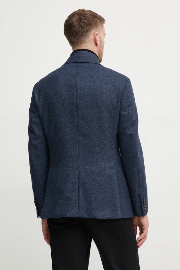 Oblečení Vlněné sako Hackett London HM443438R námořnická modř