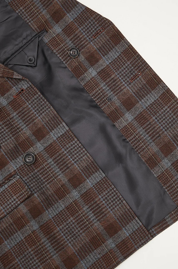 Vlněné sako Andersson Bell Soe Check Wrap Double Breasted Jacket awa628m hnědá