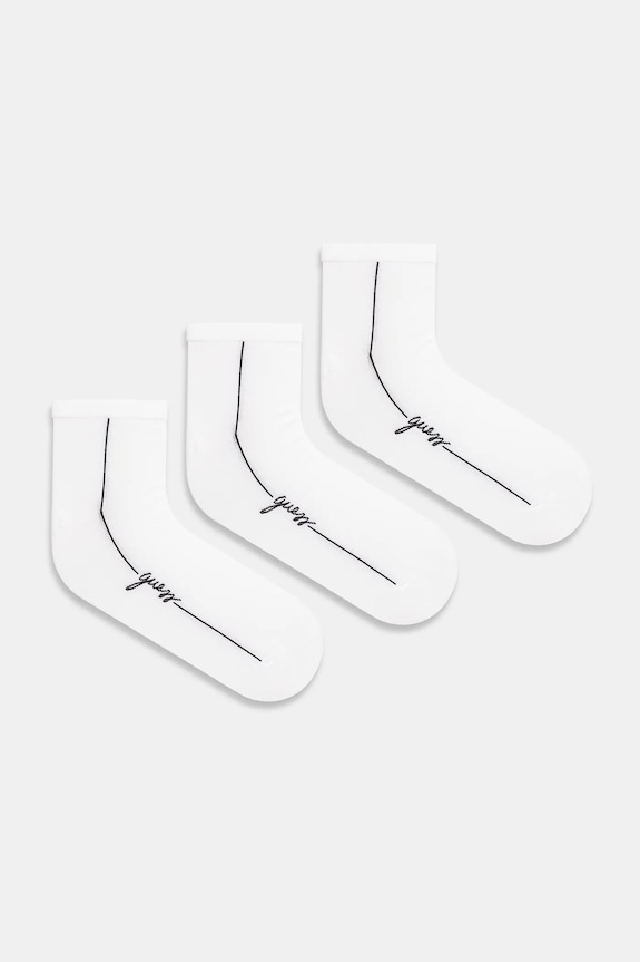Κάλτσες Guess 3-pack ψηλές κάλτσες λευκό O4YG06.KBZU0