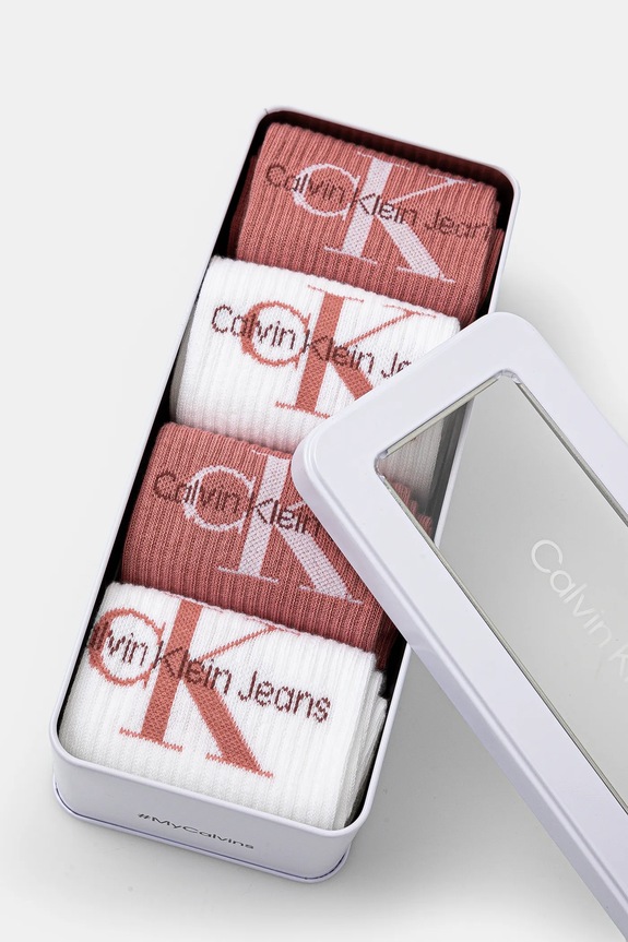 Odzież Calvin Klein Jeans skarpetki 4-pack 701229462 różowy