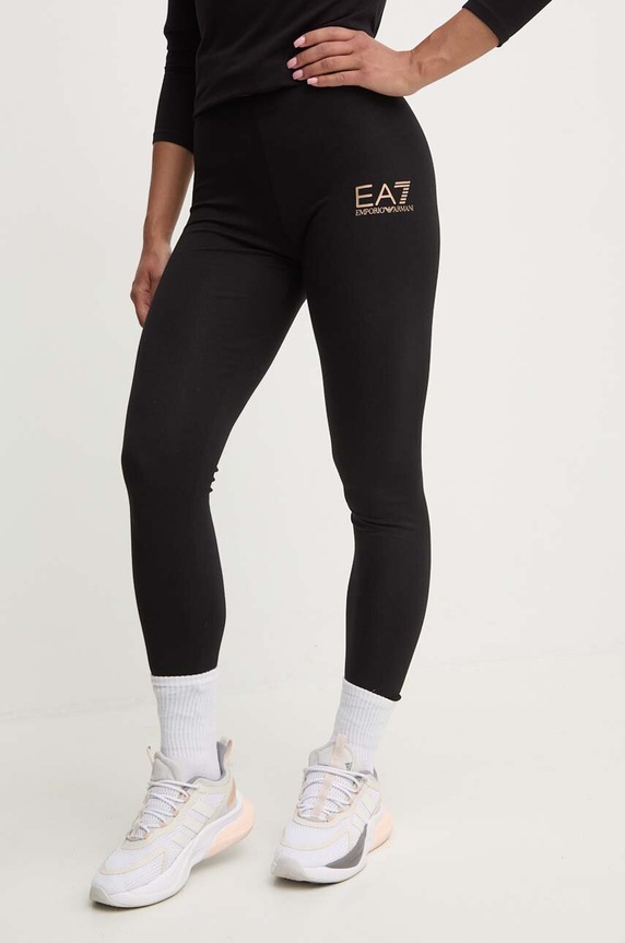 EA7 Emporio Armani legging elasztánnal fekete TJ01Z.8NTP61.0210