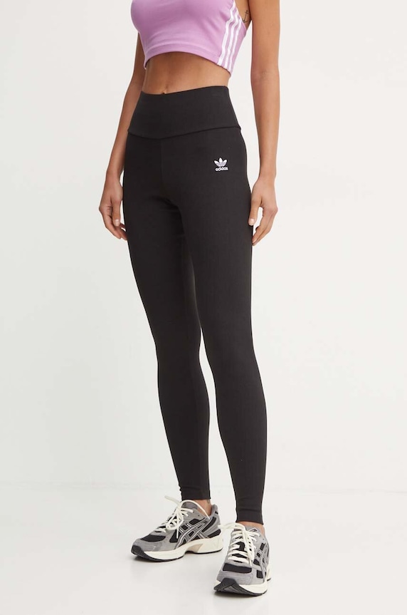 Legíny adidas Originals Essential s elastanom čierna IY9645