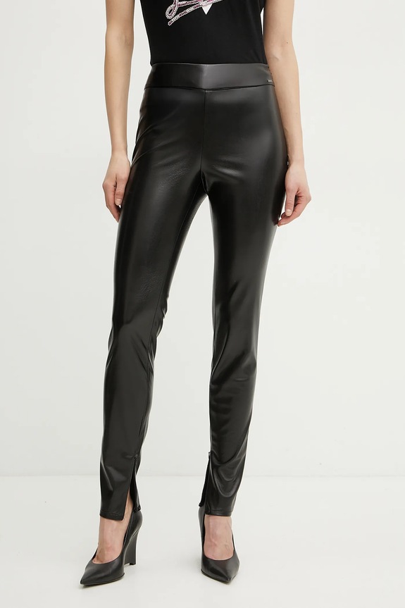 Παντελόνι Guess PRESCILLA ψηλή μαύρο W4BB18.WGIK0