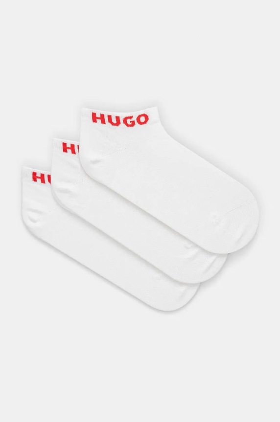 Čarape HUGO 3-pack 3P AS UNI CC W niske čarape bijela 50516407