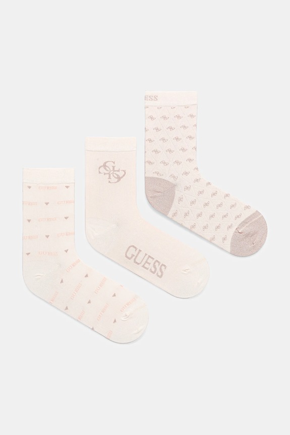 Guess zokni 3 pár hosszúszárú zokni bézs O4BG03.KCJ20