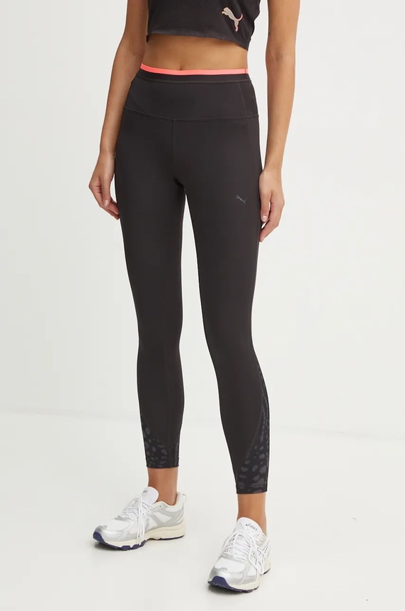 Puma legginsy treningowe Hypernatural z elastanem czarny 525793