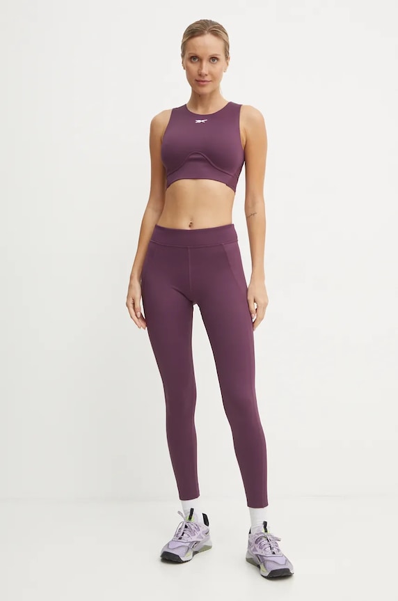 Tréningové legíny Reebok Lux Contour 100206432 burgundské AW24