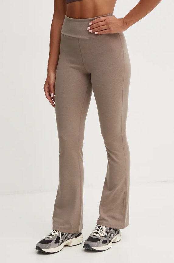 Calvin Klein Performance legginsy treningowe z elastanem beżowy 00GWF4L609