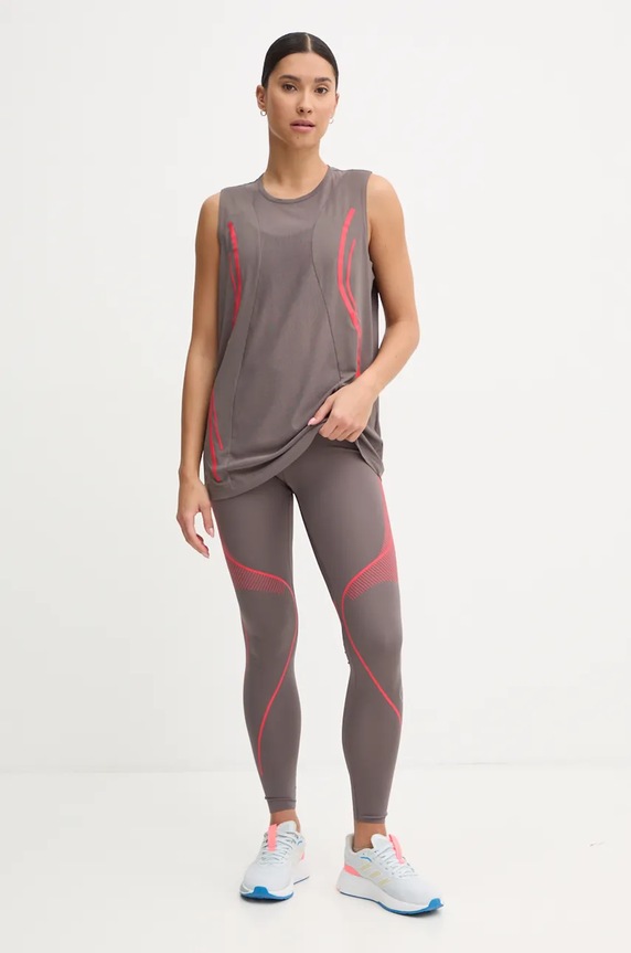 adidas by Stella McCartney legginsy treningowe TruePace IW9868 szary AW24