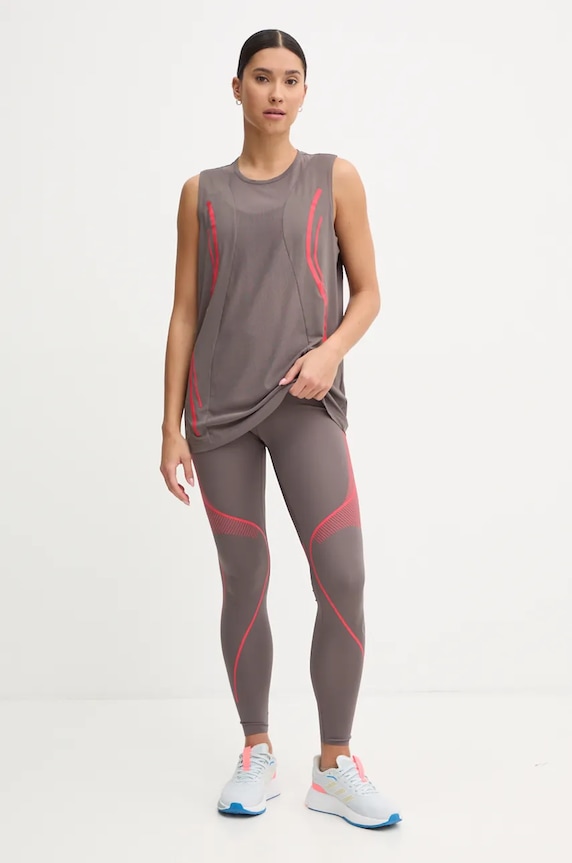 adidas by Stella McCartney legginsy treningowe TruePace IW9868 szary AW24