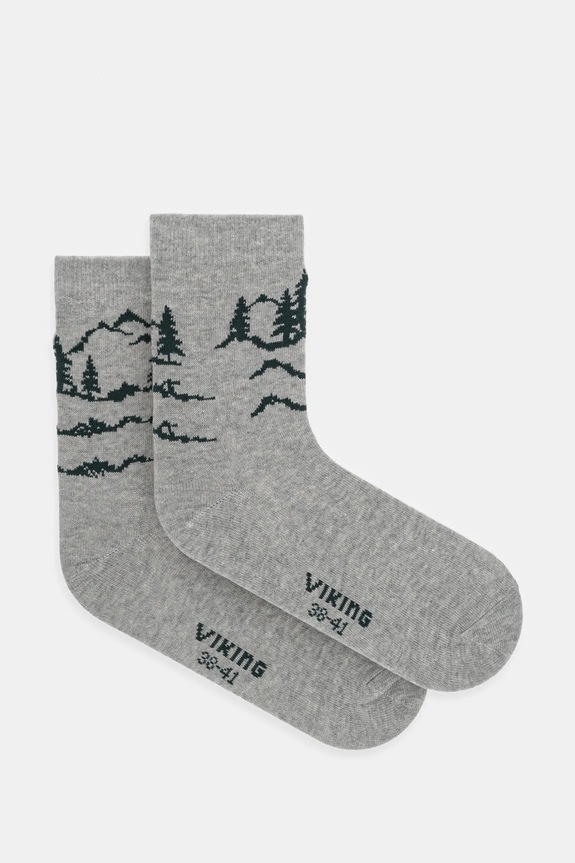 Čarape Viking print siva 920/25/9012