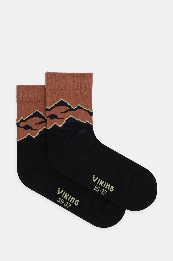 Čarape Viking print crna 920/25/9012