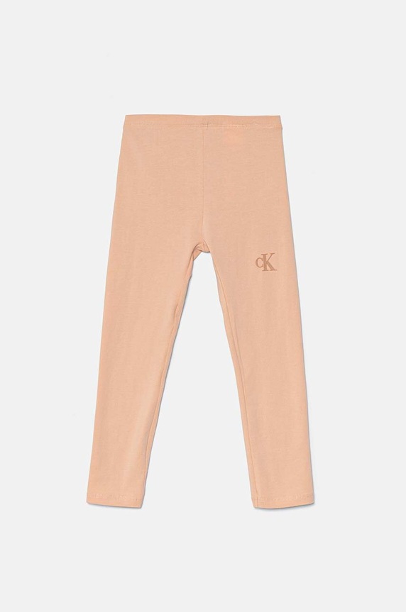 Calvin Klein Jeans legginsy dziecięce LEGGING z elastanem różowy IG0IG02137.9BYH.104.116