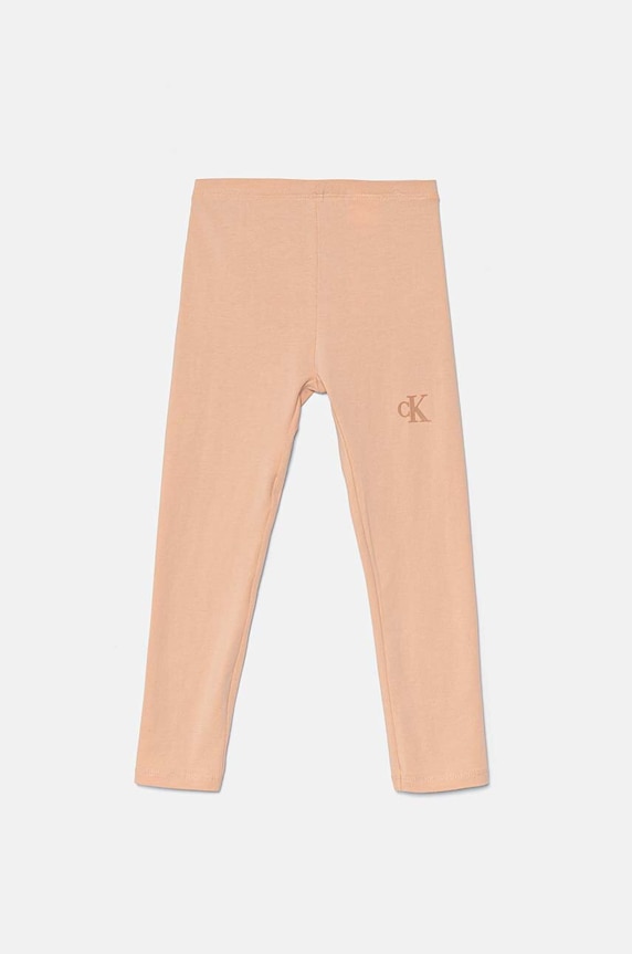 Calvin Klein Jeans legginsy dziecięce LEGGING z elastanem różowy IG0IG02137.9BYH.104.116