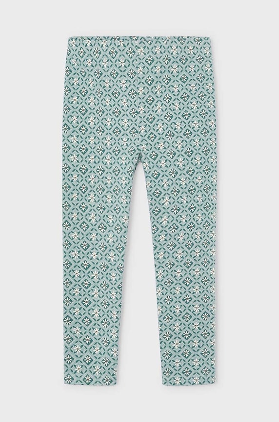 Mayoral legginsy dziecięce wzorzyste turkusowy 4704.6L.Mini.9BYH