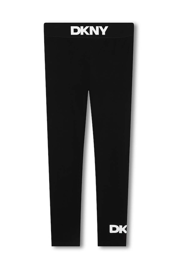Dkny legginsy dziecięce z elastanem czarny D60222.156.162