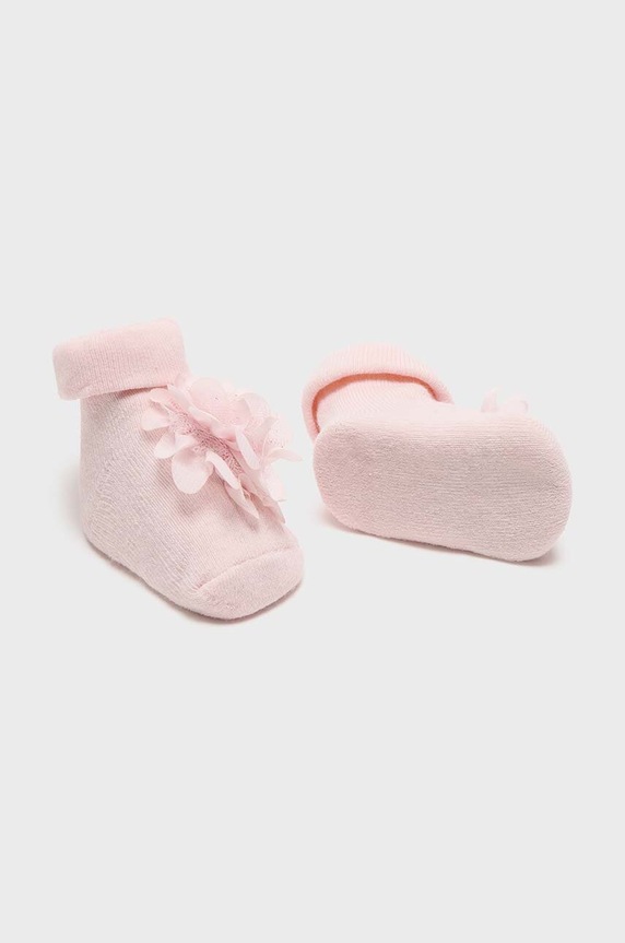 Dziewczynka Mayoral Newborn skarpetki niemowlęce 9763.2L.Newborn.9BYH różowy