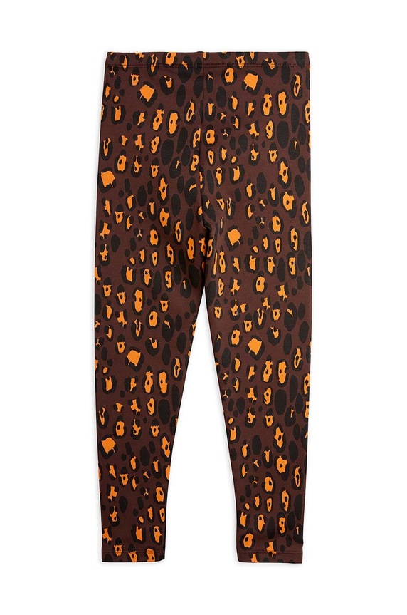 CHLAPEC Dětské legíny Mini Rodini Leopard 2473011016 hnědá