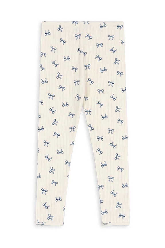Dětské bavlněné legíny Konges Sløjd MINNIE PANTS GOTS KS102058 bílá AW24