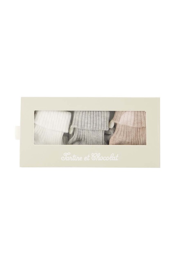 Tartine et Chocolat sosete copii 3-pack TZ99000 bej AW24