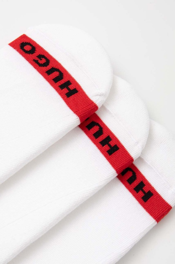 Ponožky HUGO 3-pak 3P LC PLUSH TAPE CC 50514916 biela SS26