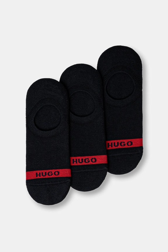 HUGO șosete 3-pack 3P LC PLUSH TAPE CC sosete scurte bleumarin 50514916