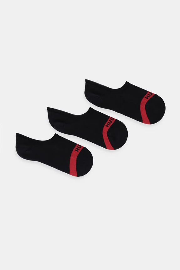 HUGO șosete 3-pack 3P LC PLUSH TAPE CC sosete scurte negru 50514916