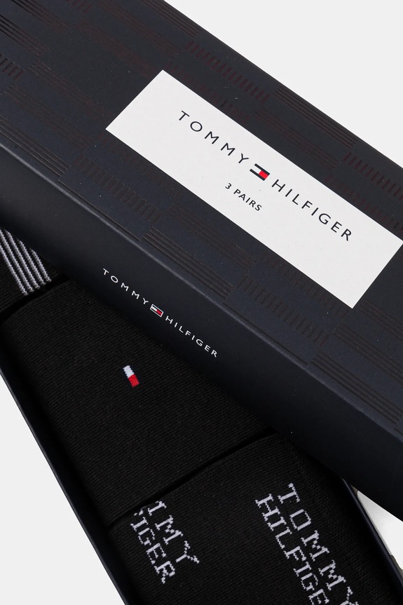 Tommy Hilfiger zokni 3 pár 701229783 fekete AW24