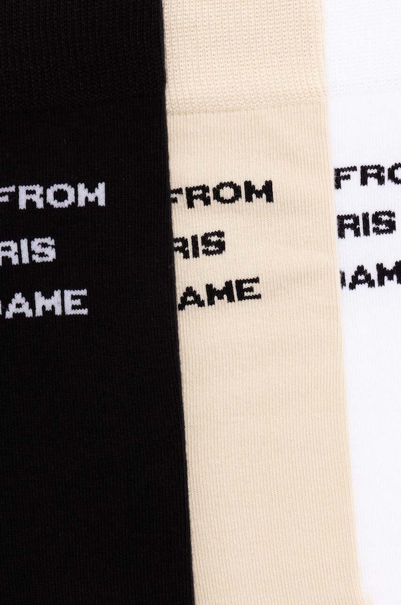 Βαμβακερές κάλτσες Drôle de Monsieur Le Pack de Chaussettes Slogan 3-pack PERM.SK101.CO024.MC πολύχρωμο AW24