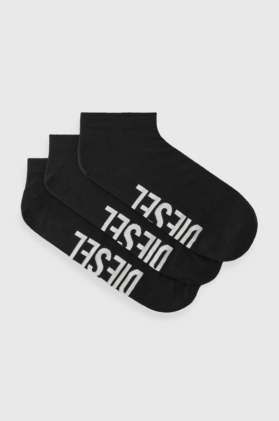 Κάλτσες Diesel SKM-GOST 3-pack κοντές κάλτσες μαύρο 00SI8H.0IQAS