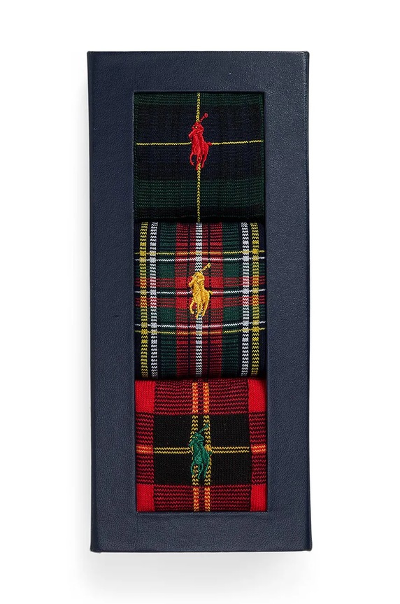 Ponožky Polo Ralph Lauren 3-pack 449958859 šedá AW24