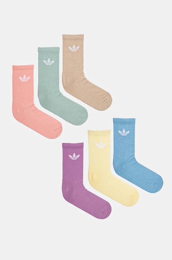 Κάλτσες adidas Originals Adicolor 6-pack ψηλές κάλτσες πολύχρωμο JF6366