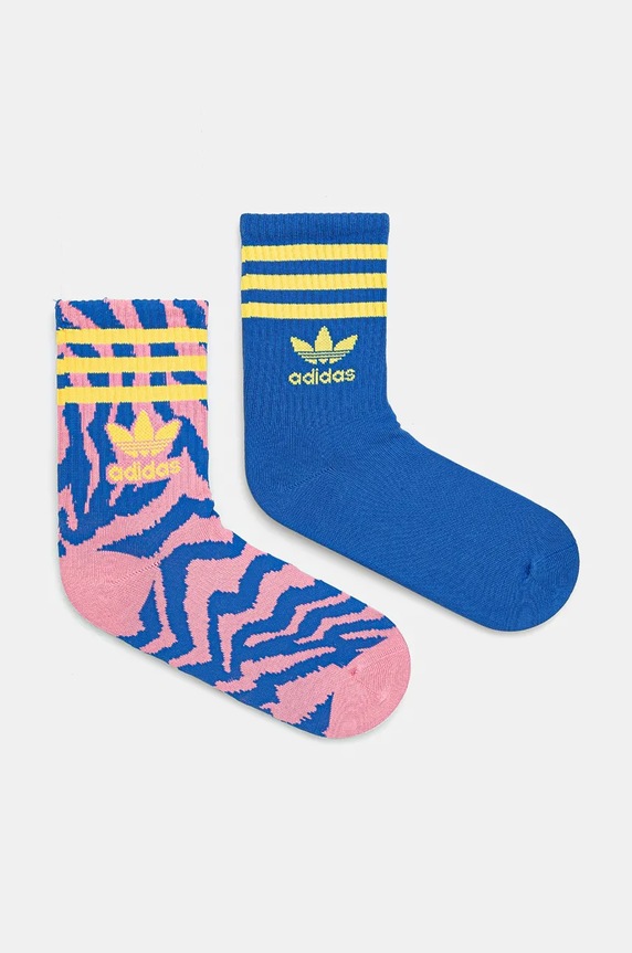 Κάλτσες adidas Originals X Farm Rio 2-pack ψηλές κάλτσες μπλε IY0354