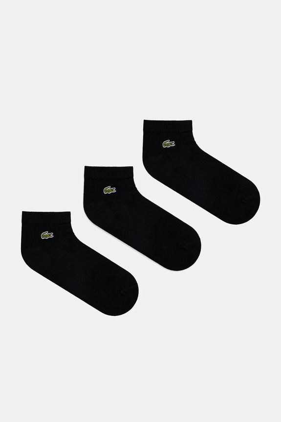 Κάλτσες Lacoste 3-pack κοντές κάλτσες μαύρο RA2917