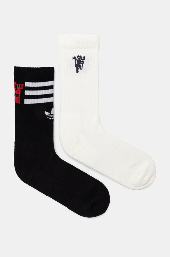 adidas Originals zokni Manchester United 2 pár hosszúszárú zokni fehér JF8896