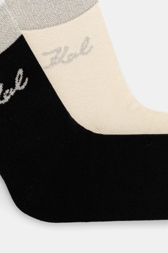 Ponožky Karl Lagerfeld 2-pack 246W6001 černá AW24