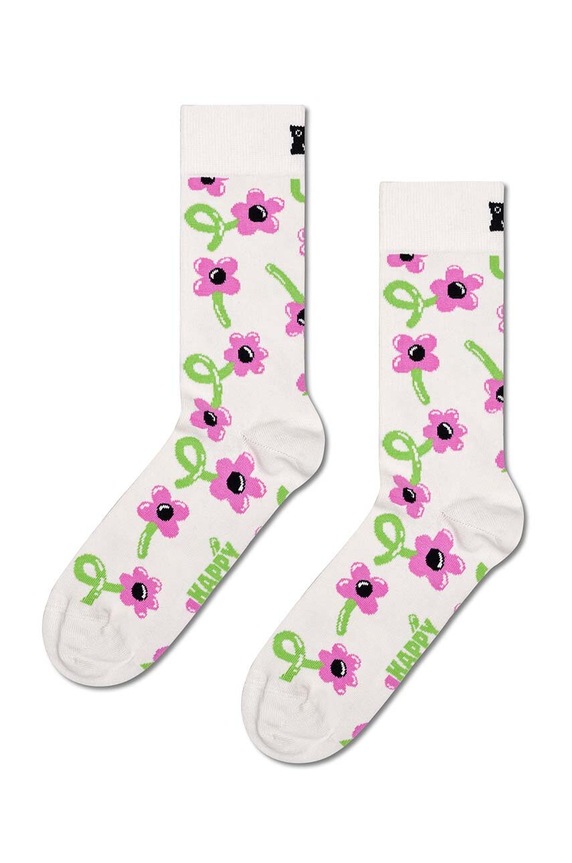 Čarape Happy Socks Balloon Flower Sock visoke čarape bijela P001555