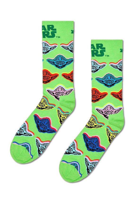 Happy Socks zokni x Star Wars Yoda Sock hosszúszárú zokni zöld P002884