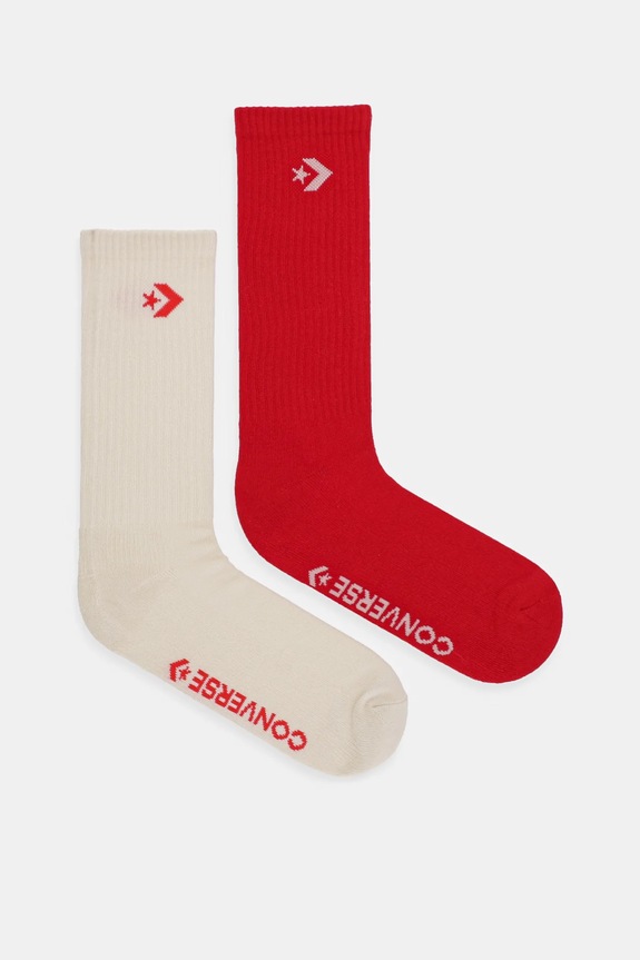 Converse sosete 2-pack sosete lungi bej E1308D.2020