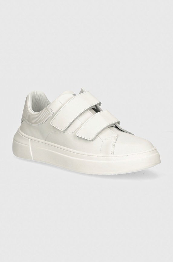Detské kožené tenisky Emporio Armani nízky biela XYX035.XCC76