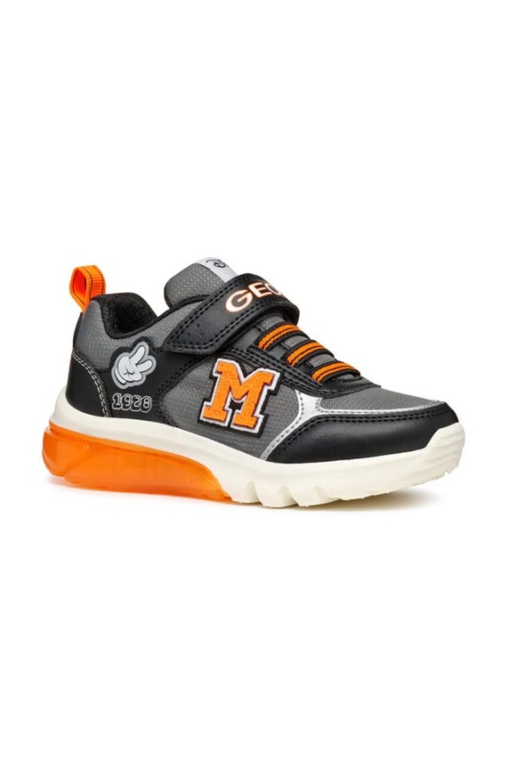 Geox sneakersy dziecięce CIBERDRON imitacja skóry licowej szary J46LBH.054FU.28.31