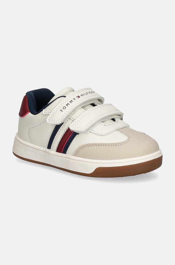 Sneakers Tommy Hilfiger απομίμηση λείου δέρματος λευκό T1X9.33624.