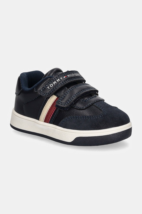 Sneakers Tommy Hilfiger απομίμηση λείου δέρματος σκούρο μπλε T1X9.33624.